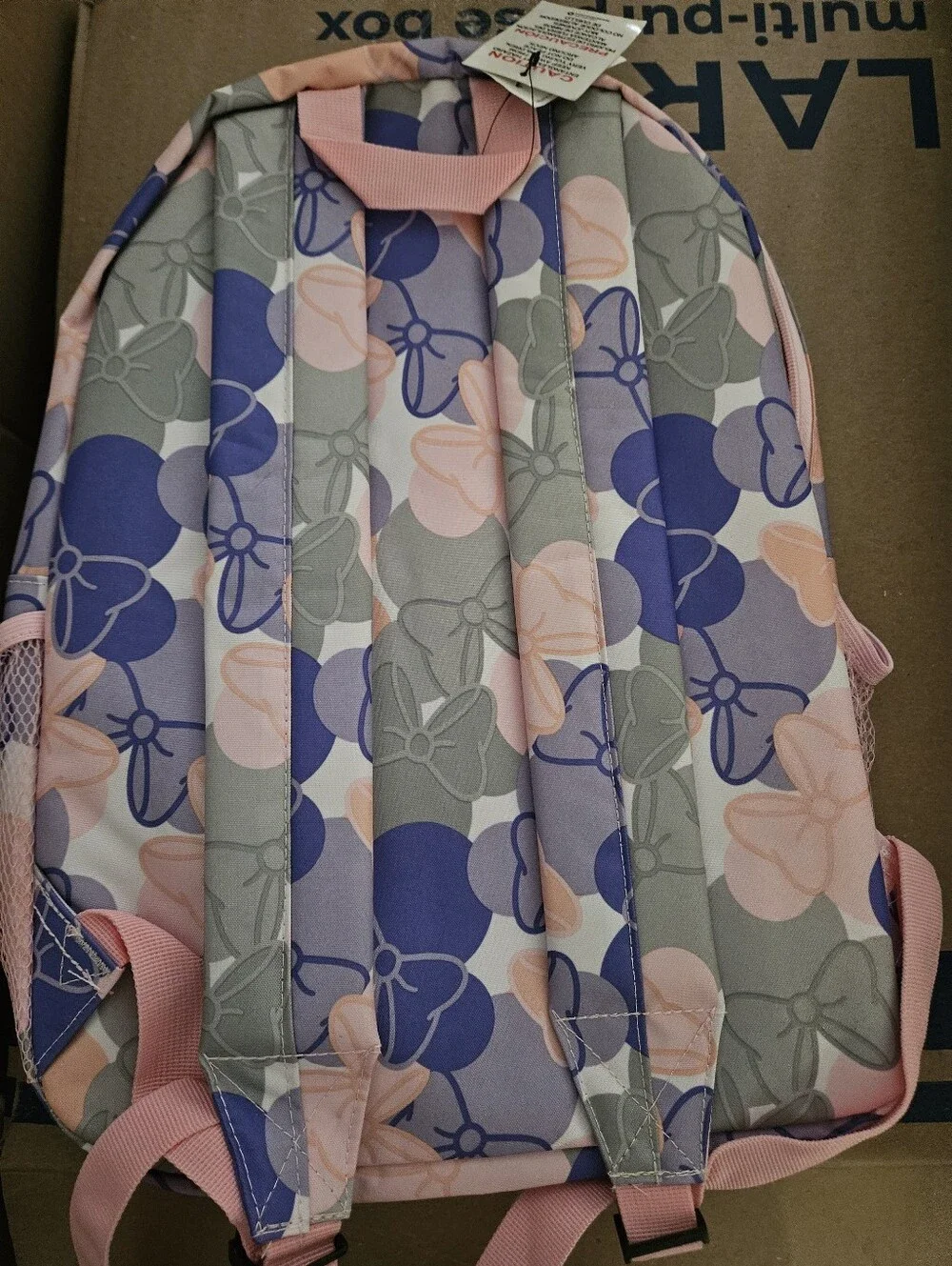 NWT Minnie Pink Floral Bow Print Women's Backpack